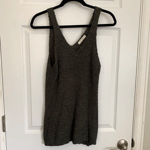 Vici As You Are Knit Tank - Charcoal
